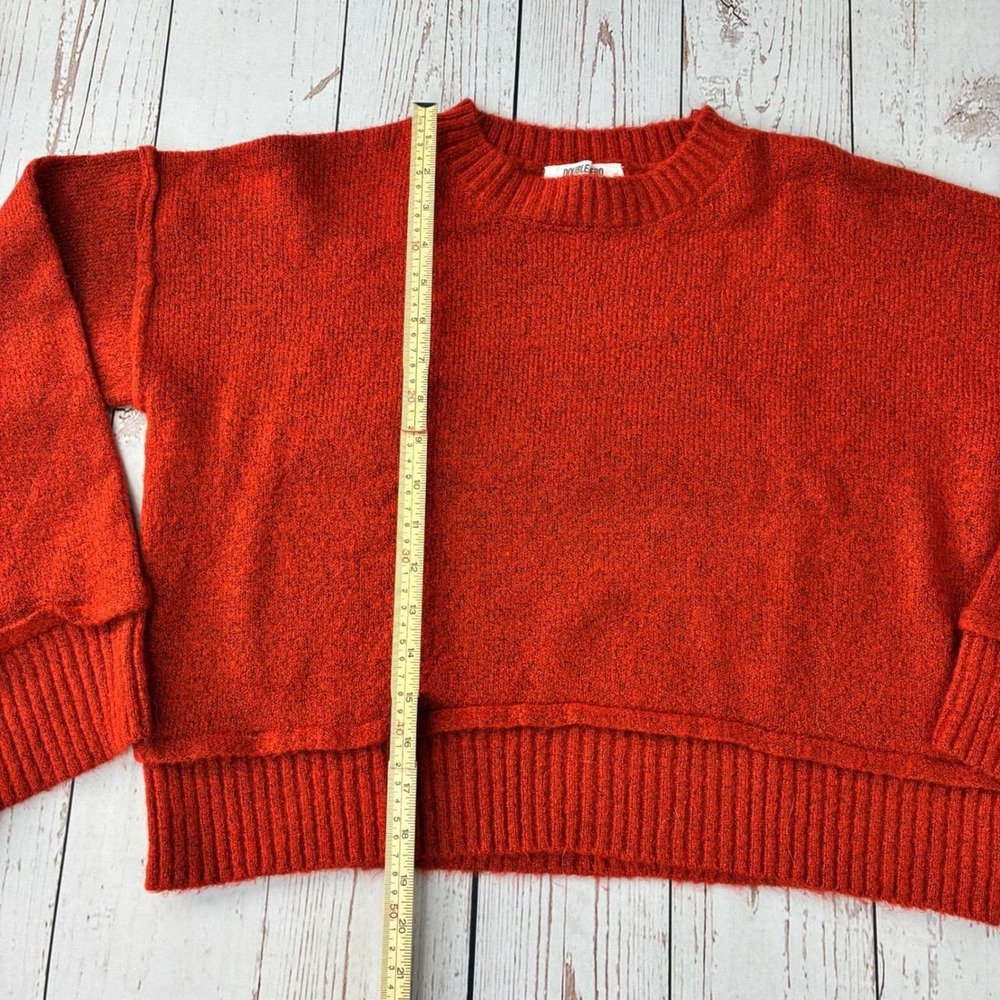 Double Zero Mystical Medium Burnt Orange Knit Crop Sweater Wide Sleeve DZ24E427 - Picture 5 of 8